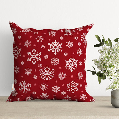 Christmas Pillow Cover|Snowflake Cushion Case|Decorative Cushion Cover|Red Berry Outdoor Pillow Case|Candy Cane Throw Pillowtop|Winter Decor