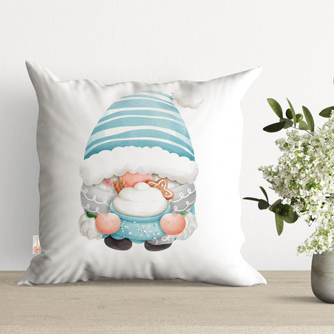 Xmas Cushion Case|Dwarf Santa Outdoor Pillow Case|Gnome Pillow Cover|Winter Sofa Decor|Snow Print Throw Pillowcase|Snowman Cushion Cover