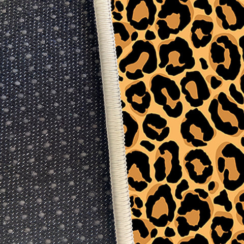 Leopard Pattern Carpet|Multi-Purpose Area Rug|Housewarming Rug|Cozy Print Floor Covering|Machine-Washable Floor Decor|Non-Slip Carpet