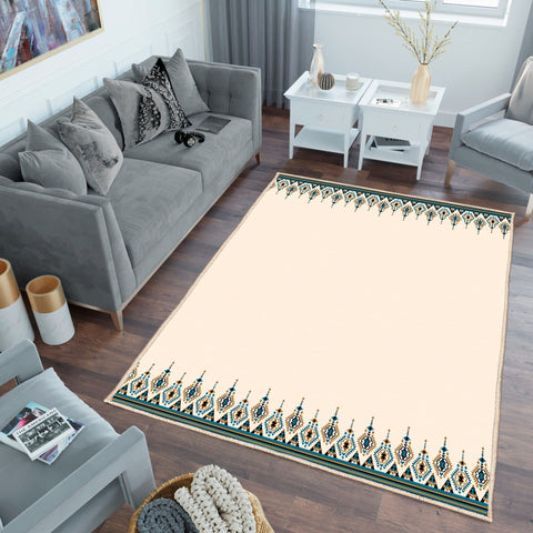 Geometric Area Rug|Machine-Washable Floor Covering|Non-Slip Floor Decor|Decorative Carpet|Authentic Rug|Multi-Purpose Area Rug|Stylish Decor
