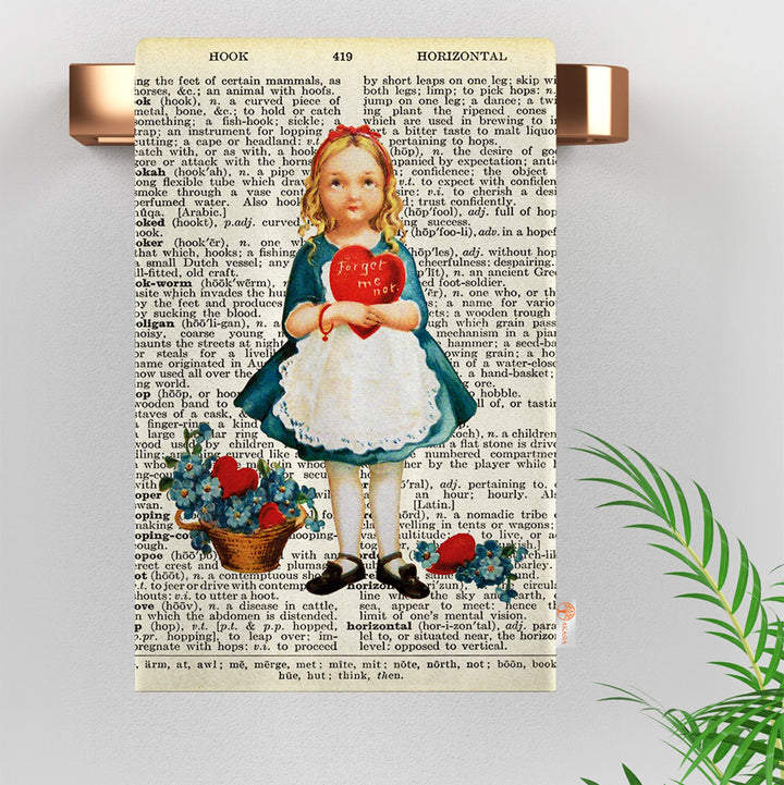 Romantic Dishcloth|Cupid Print Tea Towel|Valentine Dish Cloth|Dictionary Paper Design Kitchen Cloth|Love Themed Farmhouse Style Hand Towel