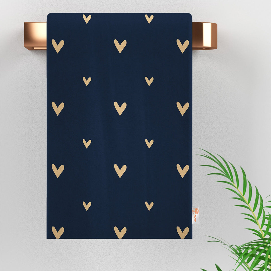 Love Themed Dishcloth|Decorative Hand Towel|Happy Valentine's Day Tea Towel|Heart Print Kitchen Cloth|Romantic Gift For V-Day Dish Cloth