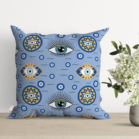 Evil Eye Throw Pillow Case|Love Print Cushion Cover|Decorative Pillowtop|One Eye Pillowcase|Abstract Cushion Case|Good Luck Home Decor