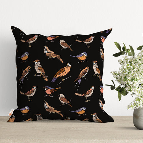 Floral Bird Print Pillow Cover|Summer Cushion Case|Sofa Throw Pillow|Farmhouse Pillowtop|Boho Bedding Decor|Cozy Pillowcase|Outdoor Cushion
