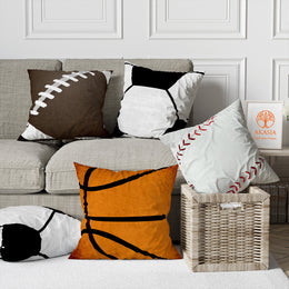 Ball Print Pillow Case|Sport Cushion Case|Football Pillowcase|Decorative Throw Pillow Cover|Gift for Players|Cozy Home Decor|Sofa Pillowtop