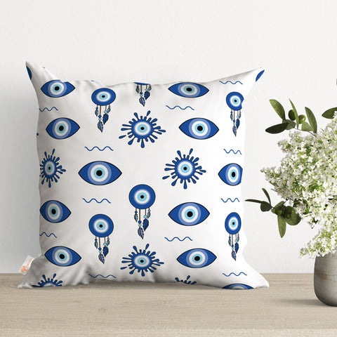 Good Luck Cushion Cover|Evil Eye Pillowcase|Cozy Home Decor|Decorative Throw Pillow Case|One Eye Pillowtop|Abstract Cushion Case