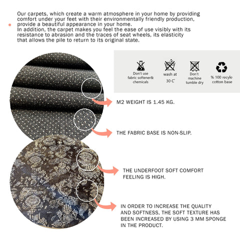 Bluish Carpet|Farmhouse Carpet|Boho Non-Slip Carpet|Modern Floor Covering|Abstract Area Rug|Cozy Machine-Washable Rug|Abstract Blue Rug