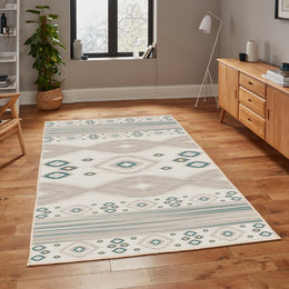 IKAT Design Rug|Modern Floor Covering|Geometric Non-Slip Carpet|Boho Machine-Washable Area Rug|Cozy Carpet|Rug Pattern Carpet|Farmhouse Rug