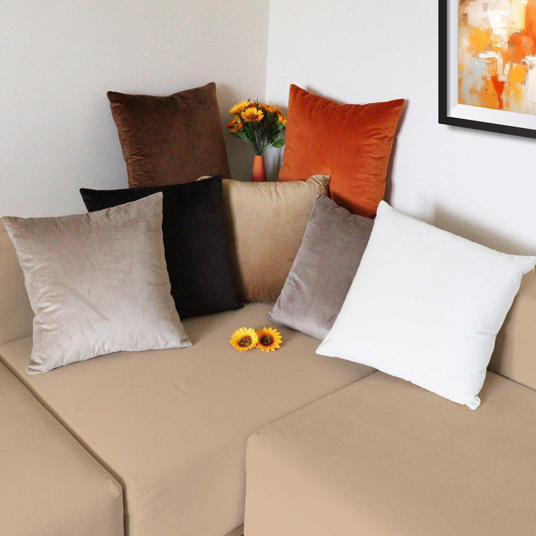 Velvet Pillow Cover|Decorative Cushion Case|Brown Cushion Case|Velvet Lumbar Pillow Case|Soft Cushion Cover|Cozy Home Decor|Gift for Her