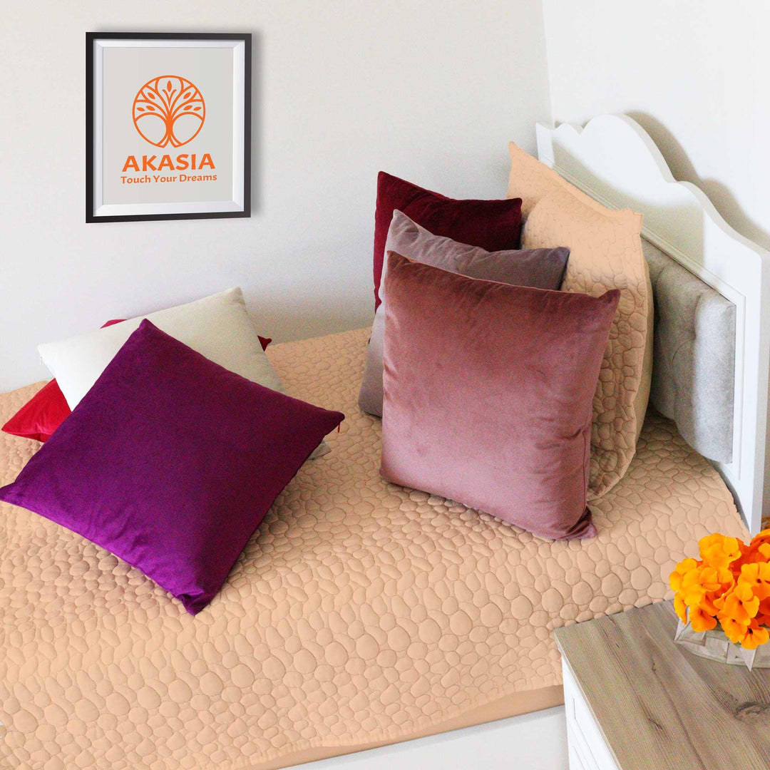 Velvet Pillow Cover|Decorative Cushion Case|Brown Cushion Case|Velvet Lumbar Pillow Case|Soft Cushion Cover|Cozy Home Decor|Gift for Her