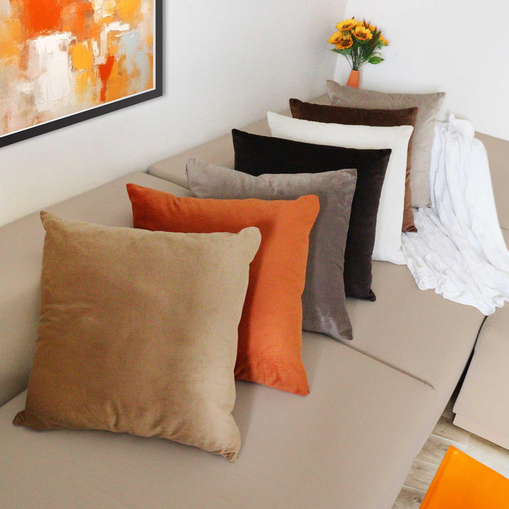 Velvet Pillow Cover|Decorative Cushion Case|Brown Cushion Case|Velvet Lumbar Pillow Case|Soft Cushion Cover|Cozy Home Decor|Gift for Her