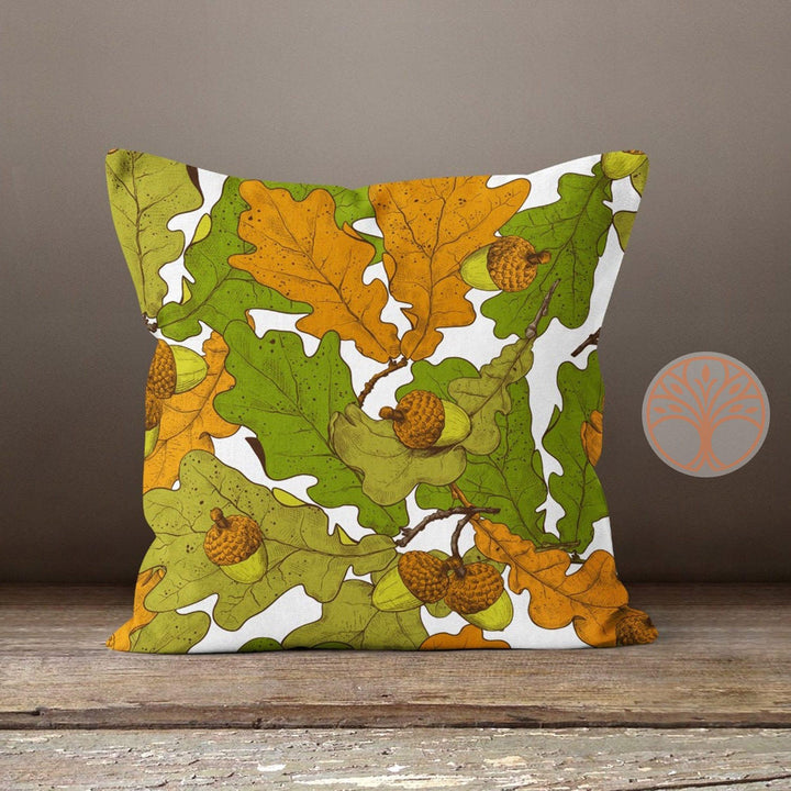 Fall Trend Pillow Cover|Autumn Cushion Case|Dry Leaves Throw Pillowtop|Decorative Cushion Case|Housewarming Farmhouse Outdoor Pillowcase