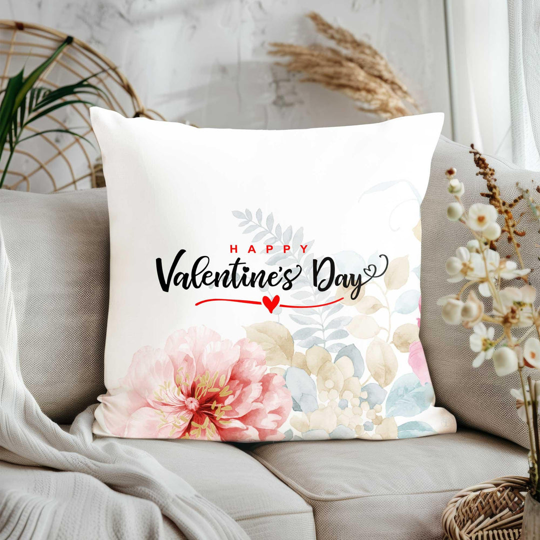 Bird Print Love Pillowcase|Floral Romantic Pillow Cover|V-Day Cushion Cover|Best Gift for Her|Happy Valentine's Day Sofa Pillowtop