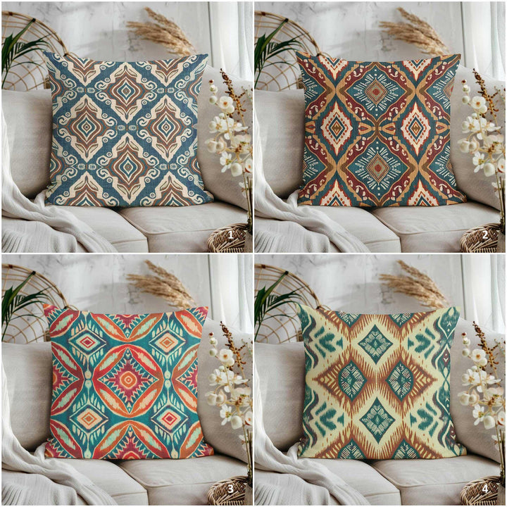 Geometric Cushion Cover|Ethnic Pillowcase|Throw Pillowcase|Anatolian Pillowtop|Rustic Pillow Case|Kilim Pillow Cover|Rug Cushion Case