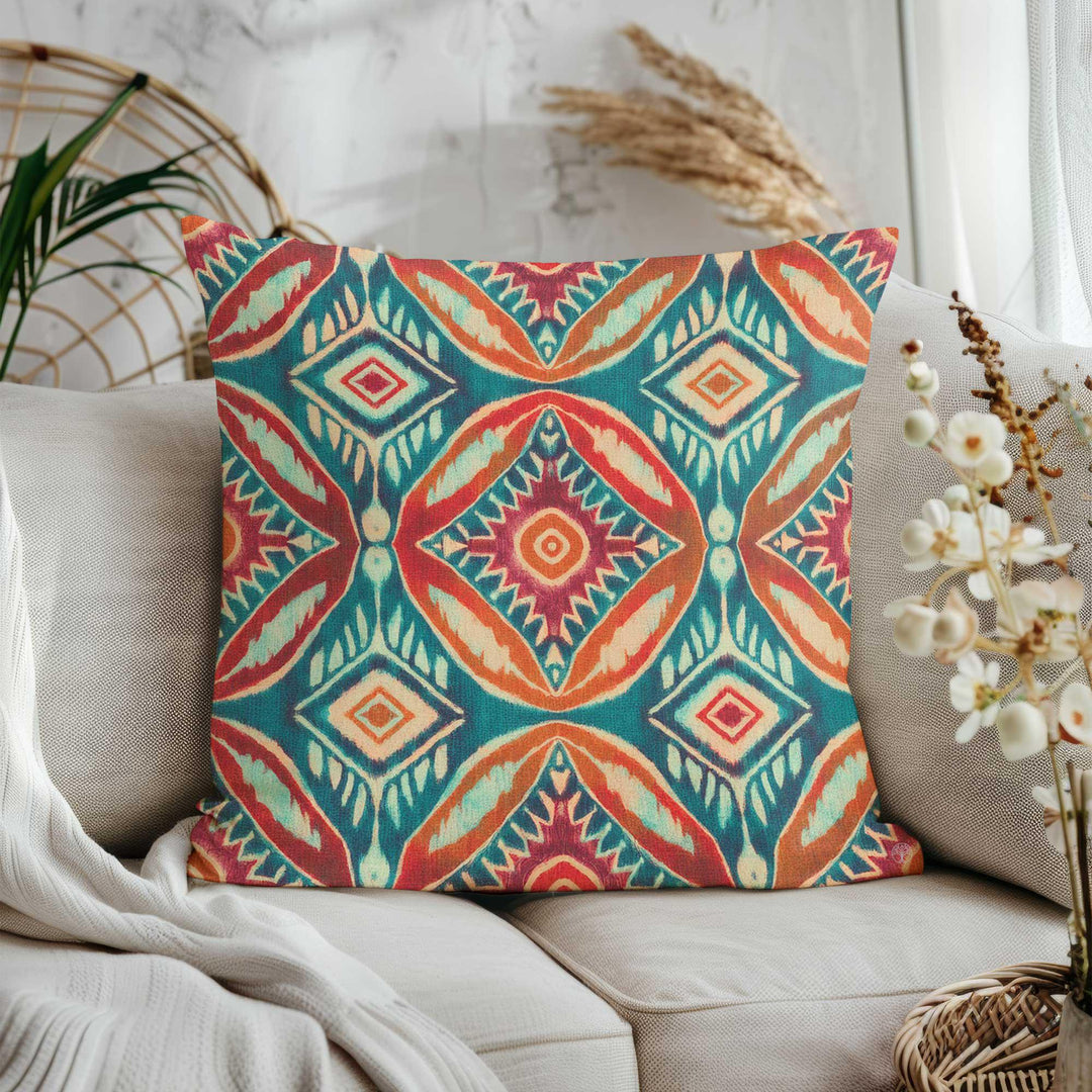 Geometric Cushion Cover|Ethnic Pillowcase|Throw Pillowcase|Anatolian Pillowtop|Rustic Pillow Case|Kilim Pillow Cover|Rug Cushion Case
