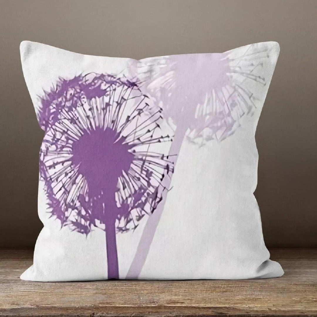 Purple Pillow Cover|Floral Throw Pillowtop|Summer Cushion Cover|Decorative Purple Outdoor Pillow|Bedding Home Decor|Housewarming Gift Ideas