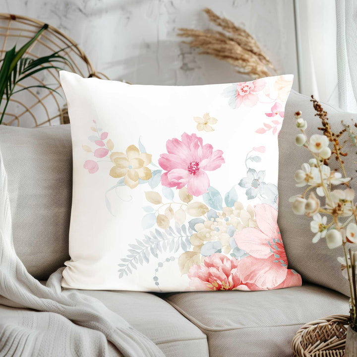 Bird Print Love Pillowcase|Floral Romantic Pillow Cover|V-Day Cushion Cover|Best Gift for Her|Happy Valentine's Day Sofa Pillowtop