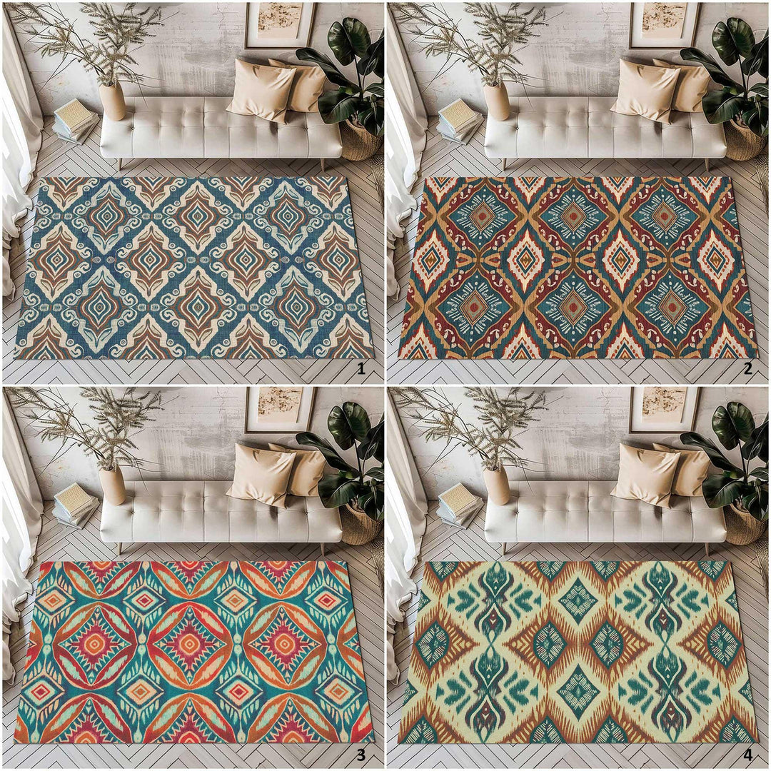 Geometric Carpet|Terracotta Decor|Fringed Carpet|Rectangle Carpet|Stylish Area Rug|Rug Design Carpet|Aztec Floor Mat|Southwestern Rug
