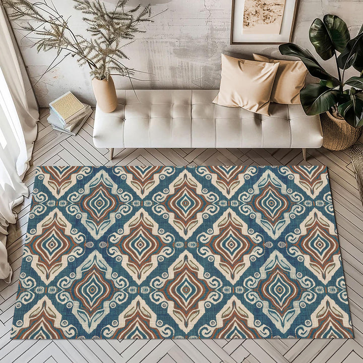 Geometric Carpet|Terracotta Decor|Fringed Carpet|Rectangle Carpet|Stylish Area Rug|Rug Design Carpet|Aztec Floor Mat|Southwestern Rug