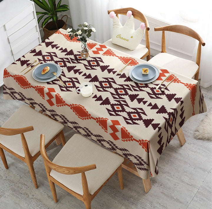 Rug Tablecloth|Rug Design Tabletop|Geometric Decor|Southwestern Table|Aztec Home Decor|Farmhouse Decor|Rustic Home Decor|Terracotta Table