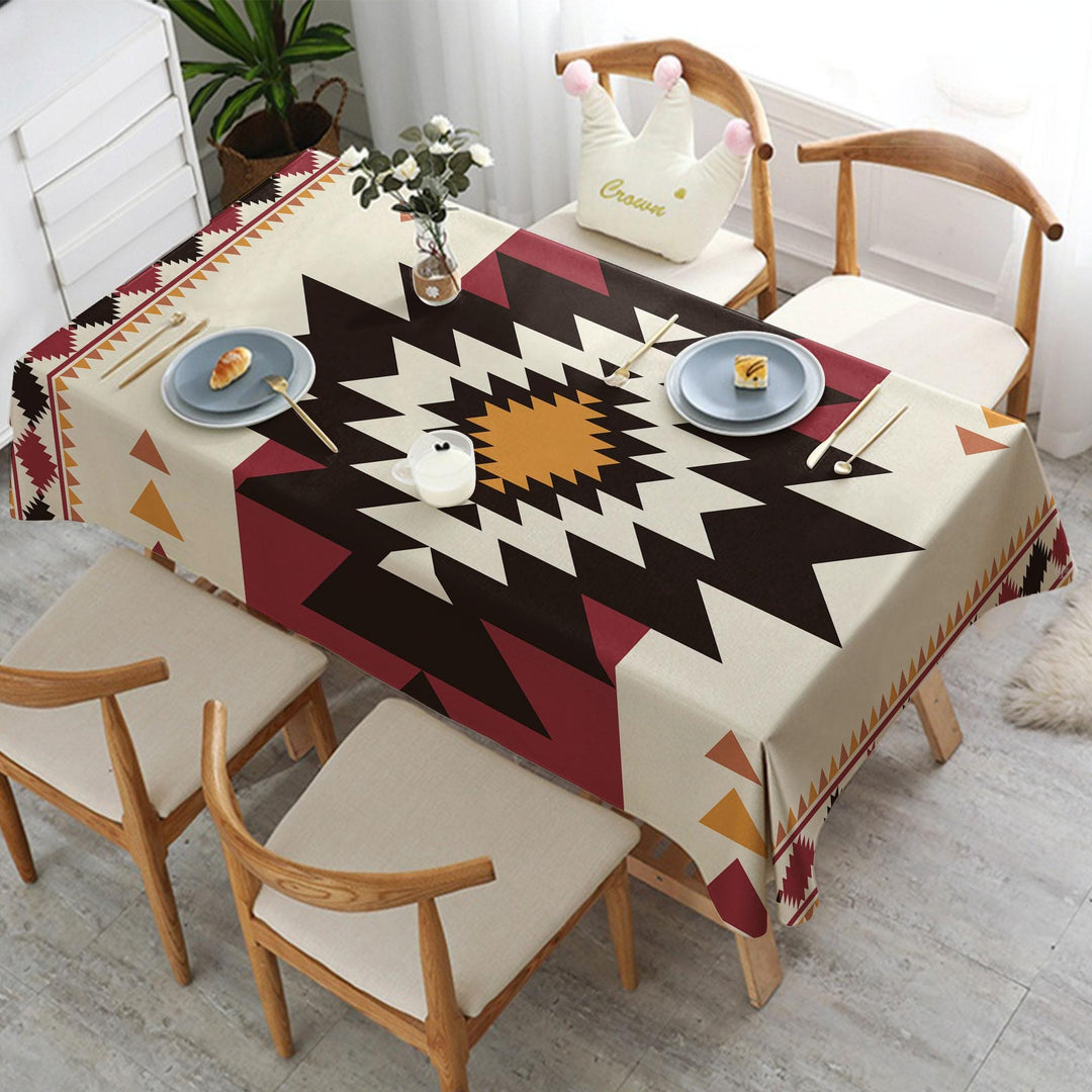 Aztec Terracotta Table Top|Kilim Home Decor|Rustic Home Decor|Southwestern Table|Aztec Print Table|Farmhouse Style Gift|Rug Tablecloth