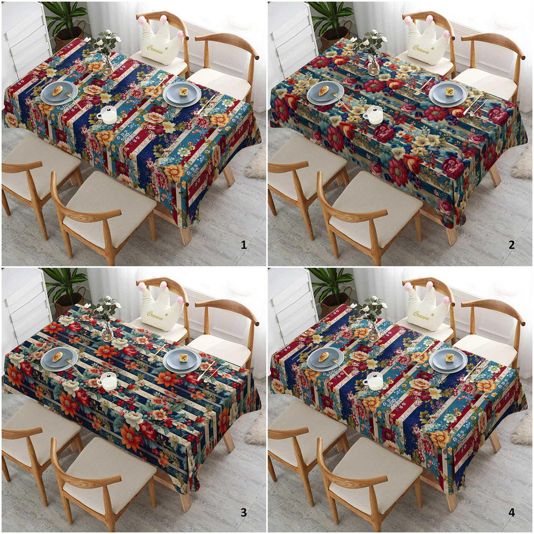 Flower Tablecloth|Boho Tablecloth|Floral Tablecloth|Farmhouse Tablecloth|Rectangle Tablecloth|Spring Table Cover|Spring Home Decor