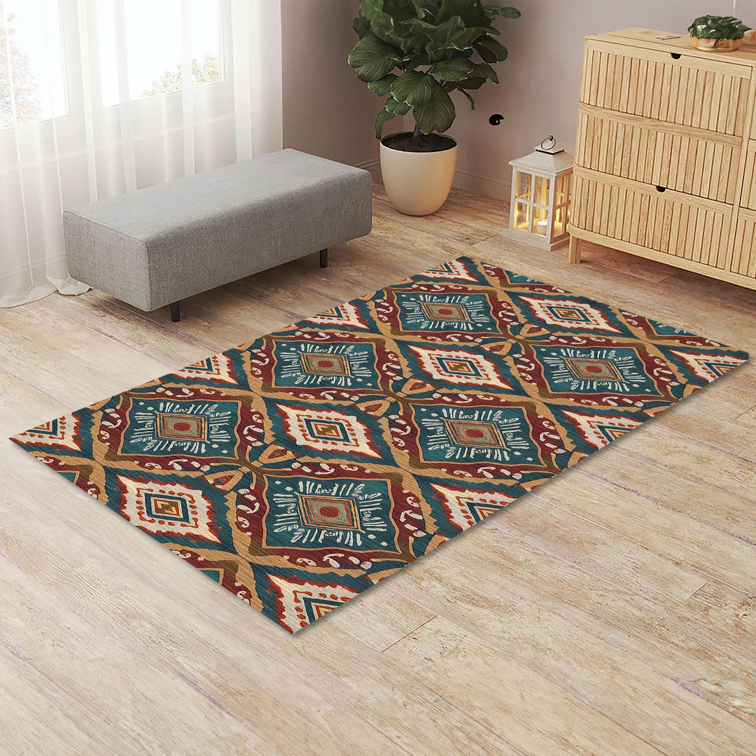 Geometric Carpet|Terracotta Decor|Fringed Carpet|Rectangle Carpet|Stylish Area Rug|Rug Design Carpet|Aztec Floor Mat|Southwestern Rug