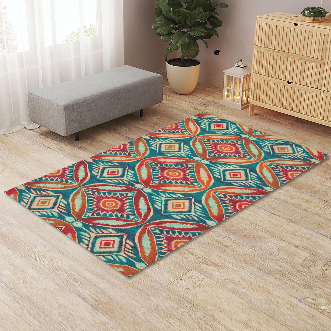 Geometric Carpet|Terracotta Decor|Fringed Carpet|Rectangle Carpet|Stylish Area Rug|Rug Design Carpet|Aztec Floor Mat|Southwestern Rug