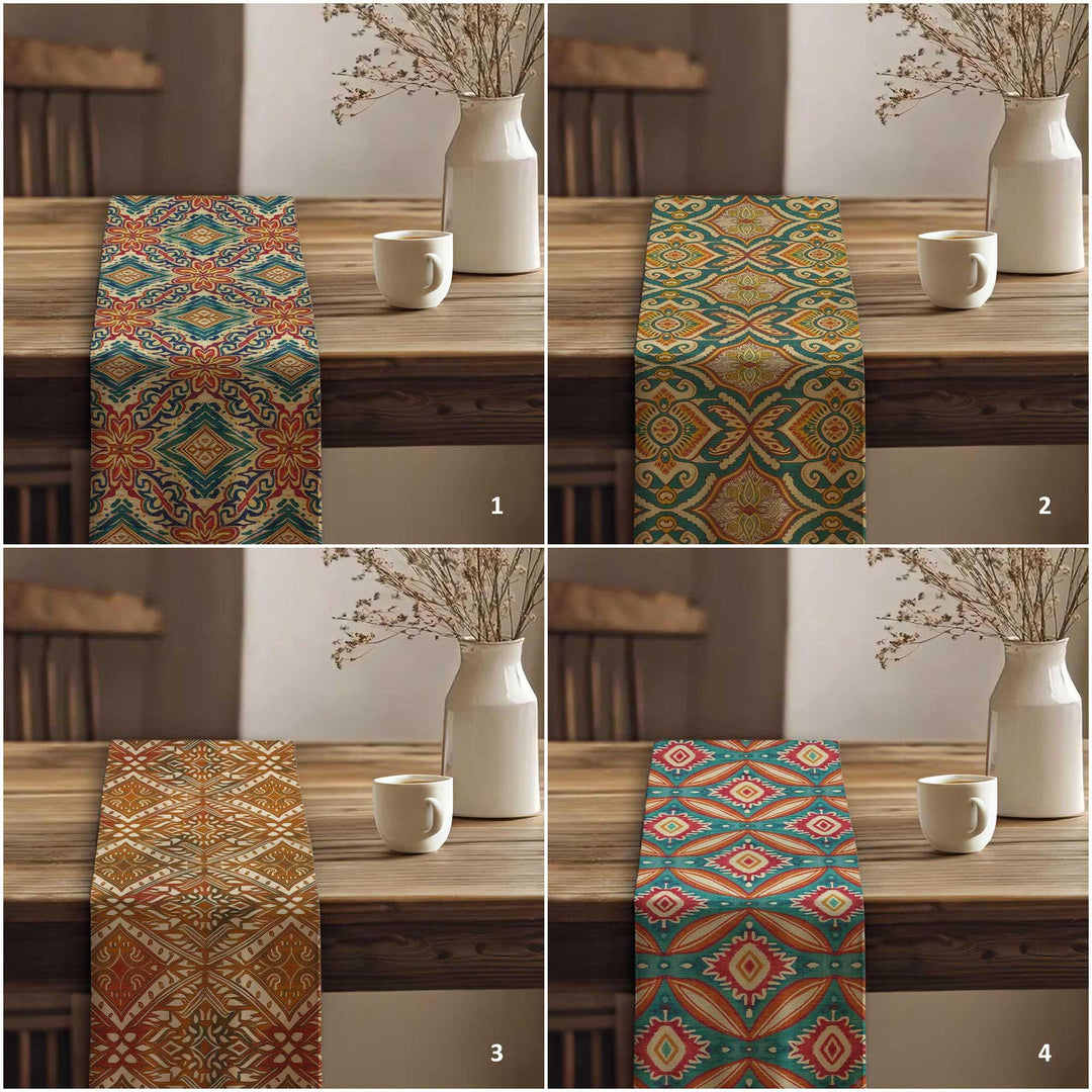 Rug Design Runner|Rustic Tribal Decor|Aztec Home Decor|Boho Luxe Runner|Tribal Look Runner|Traditional Runner|Southwestern Runner