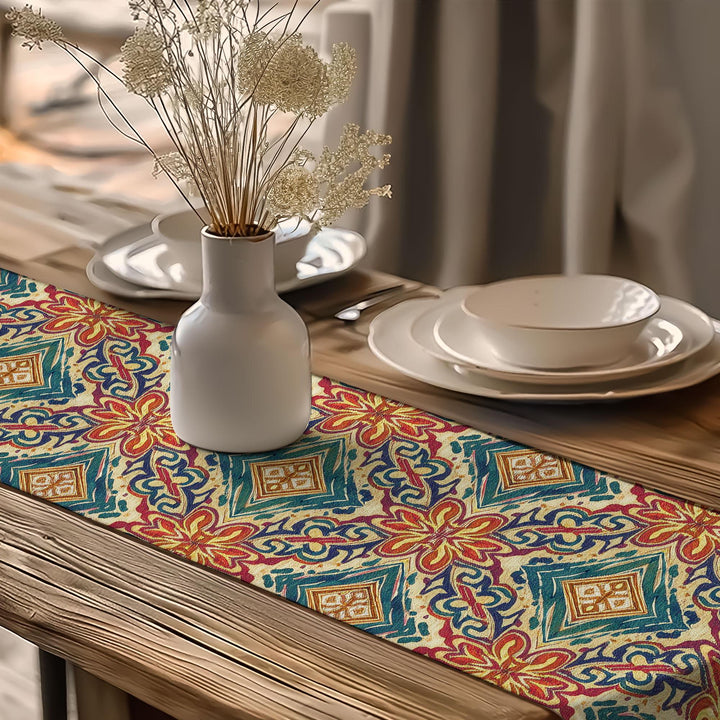 Rug Design Runner|Rustic Tribal Decor|Aztec Home Decor|Boho Luxe Runner|Tribal Look Runner|Traditional Runner|Southwestern Runner