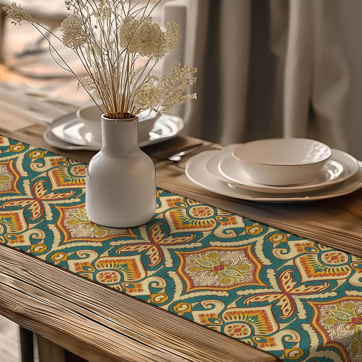 Rug Design Runner|Rustic Tribal Decor|Aztec Home Decor|Boho Luxe Runner|Tribal Look Runner|Traditional Runner|Southwestern Runner