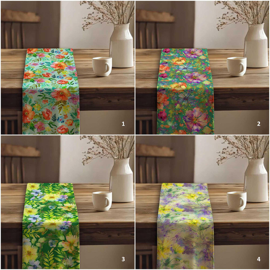 Floral Tablecloth|Table Centerpiece|Flower Theme Runner|Summer Trend Runner|Boho Table Runner|Spring Tabletop|Farmhouse Runner