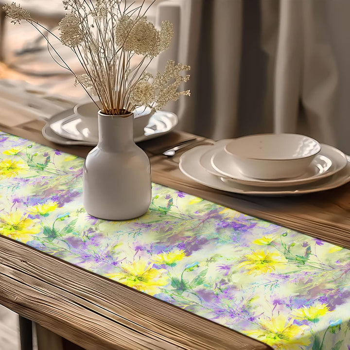 Floral Tablecloth|Table Centerpiece|Flower Theme Runner|Summer Trend Runner|Boho Table Runner|Spring Tabletop|Farmhouse Runner