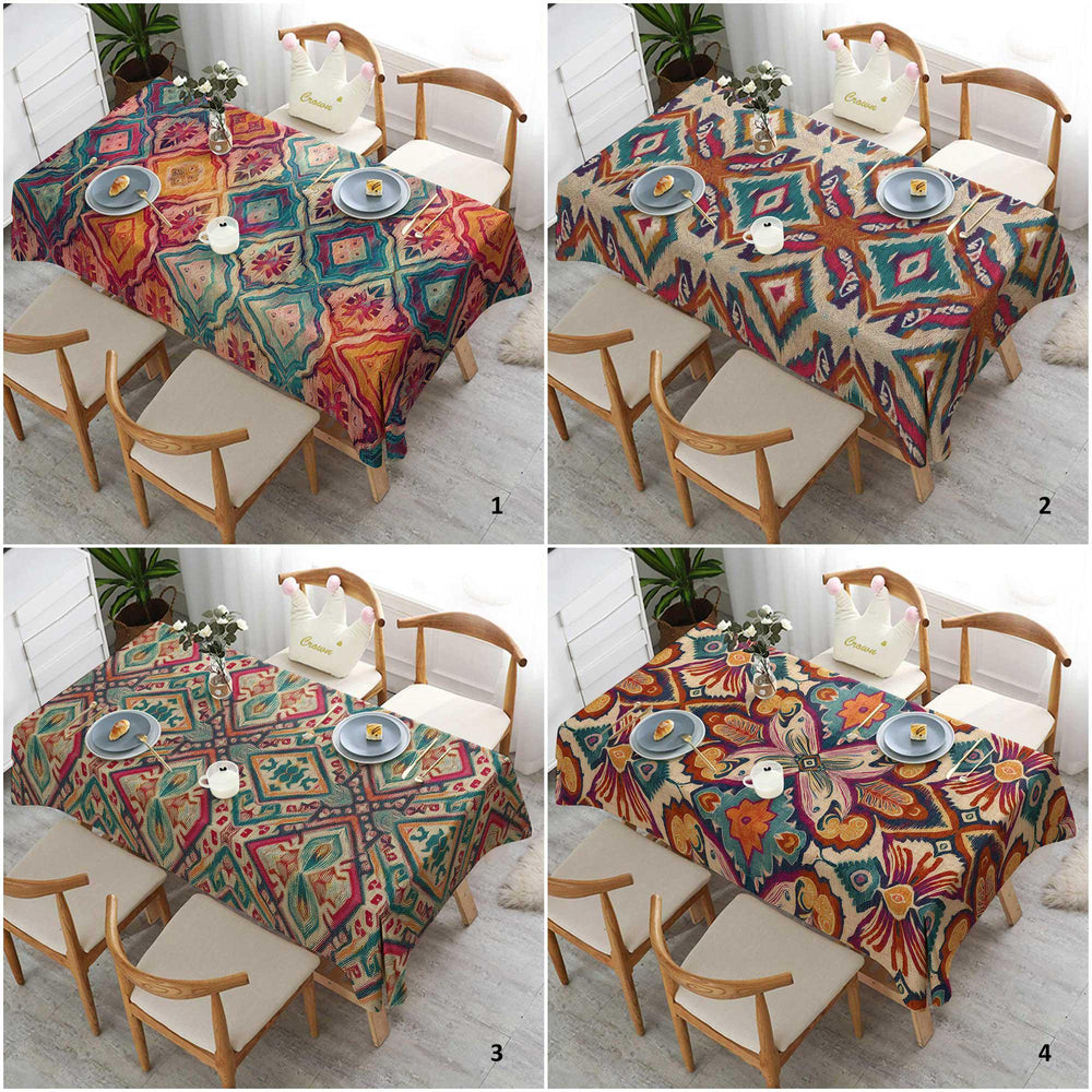 Authentic Tablecloth|Southwestern Table|Rug Tablecloth|Rustic Home Decor|Rug Design Tabletop|Farmhouse Decor|Terracotta Table Top