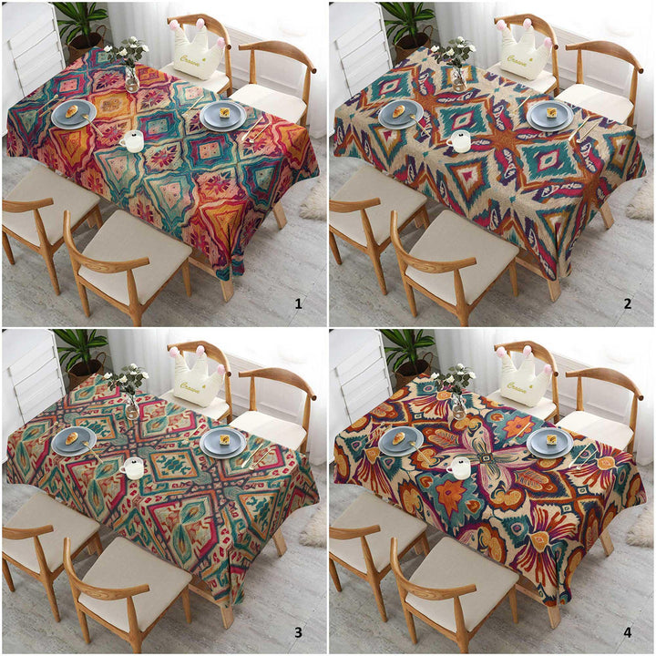 Authentic Tablecloth|Southwestern Table|Rug Tablecloth|Rustic Home Decor|Rug Design Tabletop|Farmhouse Decor|Terracotta Table Top