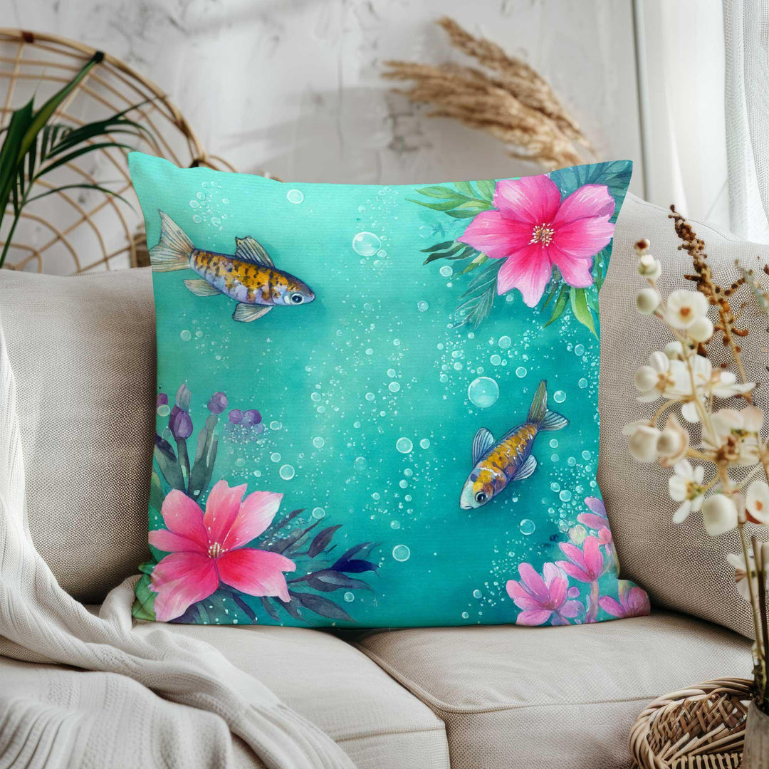 Nautical Pillow Case|Seahorse Home Decor|Crab Cushion Cover|Summer Trend Pillow Cover|Fish Cushion Case|Sea Turtle Pillow Case