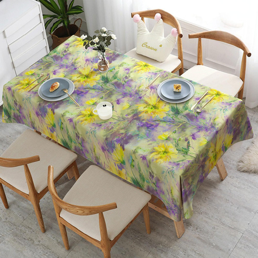 Floral Tabletop|Tropical Decor|Spring Home Decor|Flower Tablecloth|Kitchen Table Decor|Rectangle Tablecloth|Printed Tablecloth