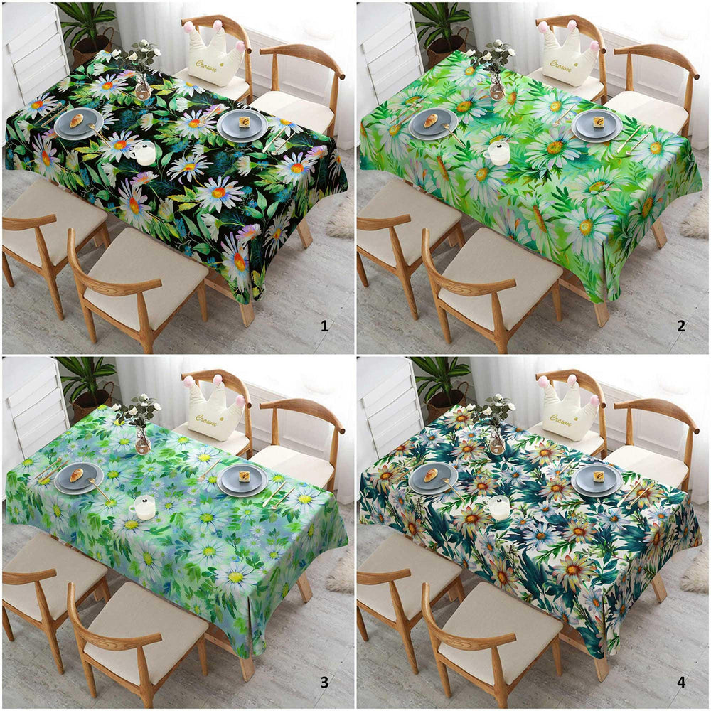 Summer Table Cover|Flower Tablecloth|Spring Home Decor|Floral Tablecloth|Dining Table Decor|Kitchen Table Decor|Kitchen Tablecloth