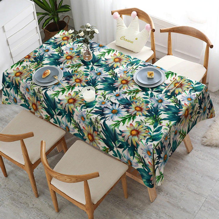 Summer Table Cover|Flower Tablecloth|Spring Home Decor|Floral Tablecloth|Dining Table Decor|Kitchen Table Decor|Kitchen Tablecloth