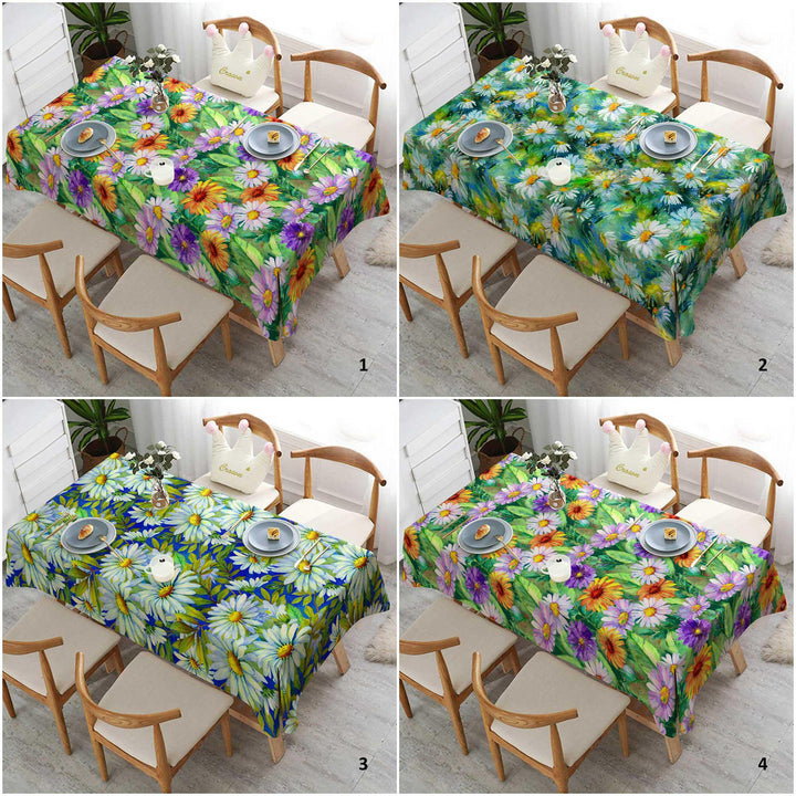 Summer Table Cover|Farmhouse Table Top|Spring Home Decor|Floral Table Cover|Printed Tablecloth|Colorful Table|Summer Tablecloth