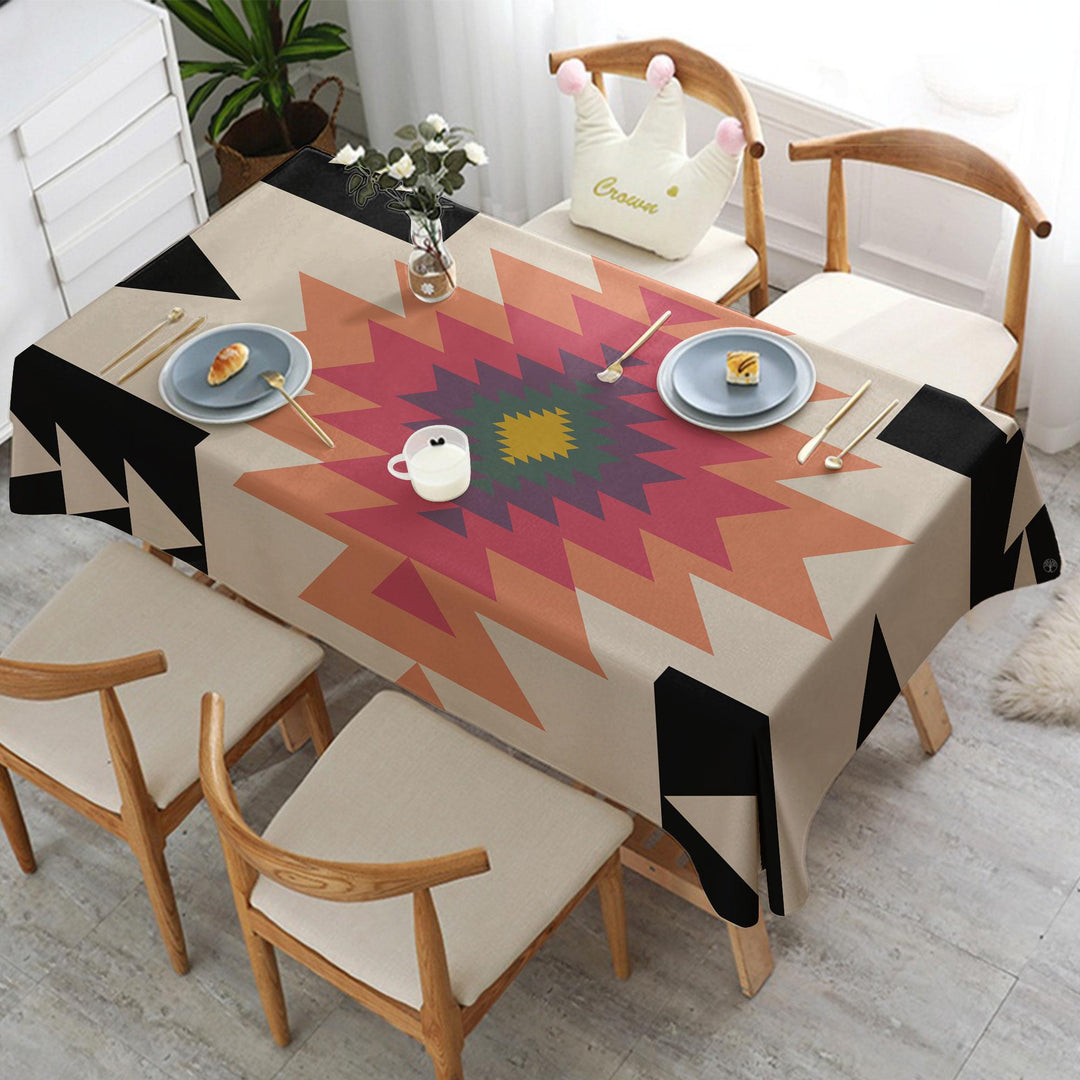 Aztec Terracotta Table Top|Kilim Home Decor|Rustic Home Decor|Southwestern Table|Aztec Print Table|Farmhouse Style Gift|Rug Tablecloth