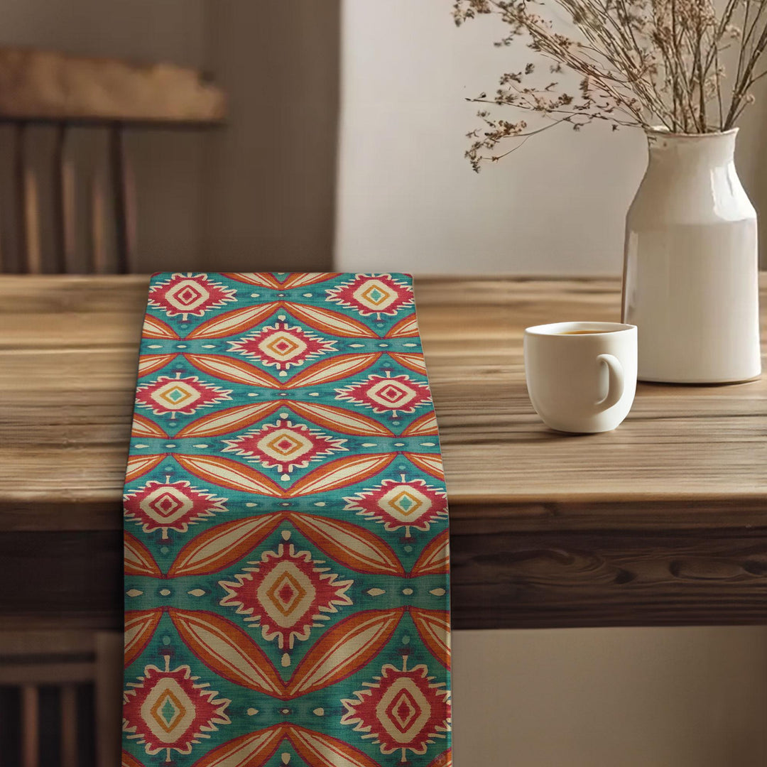 Rug Design Runner|Rustic Tribal Decor|Aztec Home Decor|Boho Luxe Runner|Tribal Look Runner|Traditional Runner|Southwestern Runner