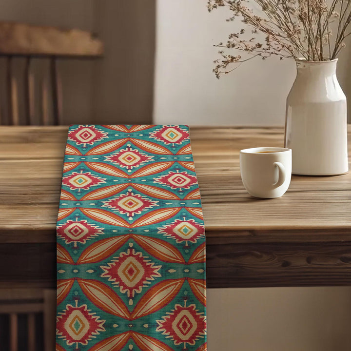 Rug Design Runner|Rustic Tribal Decor|Aztec Home Decor|Boho Luxe Runner|Tribal Look Runner|Traditional Runner|Southwestern Runner