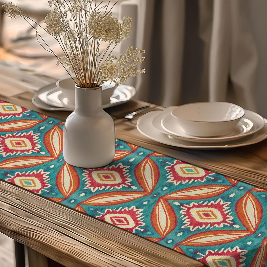 Rug Design Runner|Rustic Tribal Decor|Aztec Home Decor|Boho Luxe Runner|Tribal Look Runner|Traditional Runner|Southwestern Runner