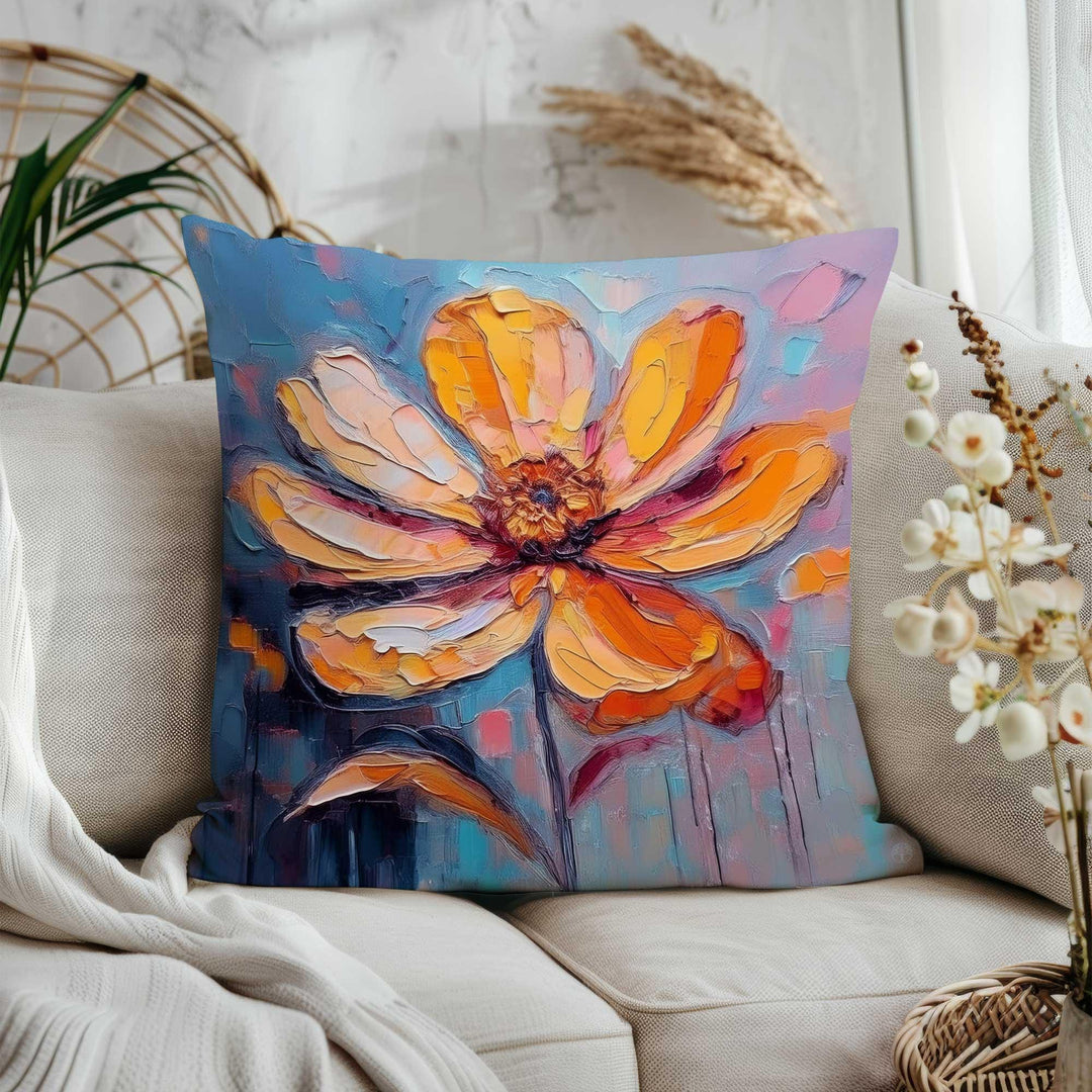 Floral Art Pillowtop|Summer Trend Cushion Cover|Housewarming Pillow Cover|Farmhouse Throw Pillowcase|Oil Painting Home Decor|Gift For Her