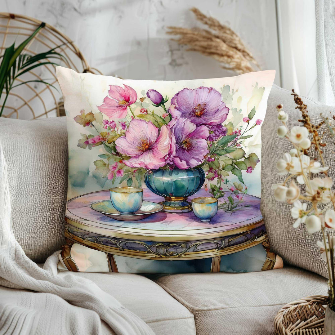 Summer Trend Cushion Cover|Floral Butterfly Cushion Case|Flower Bouquet Porch Pillowcase|Colorful Throw Pillow Cover|Farmhouse Home Gift