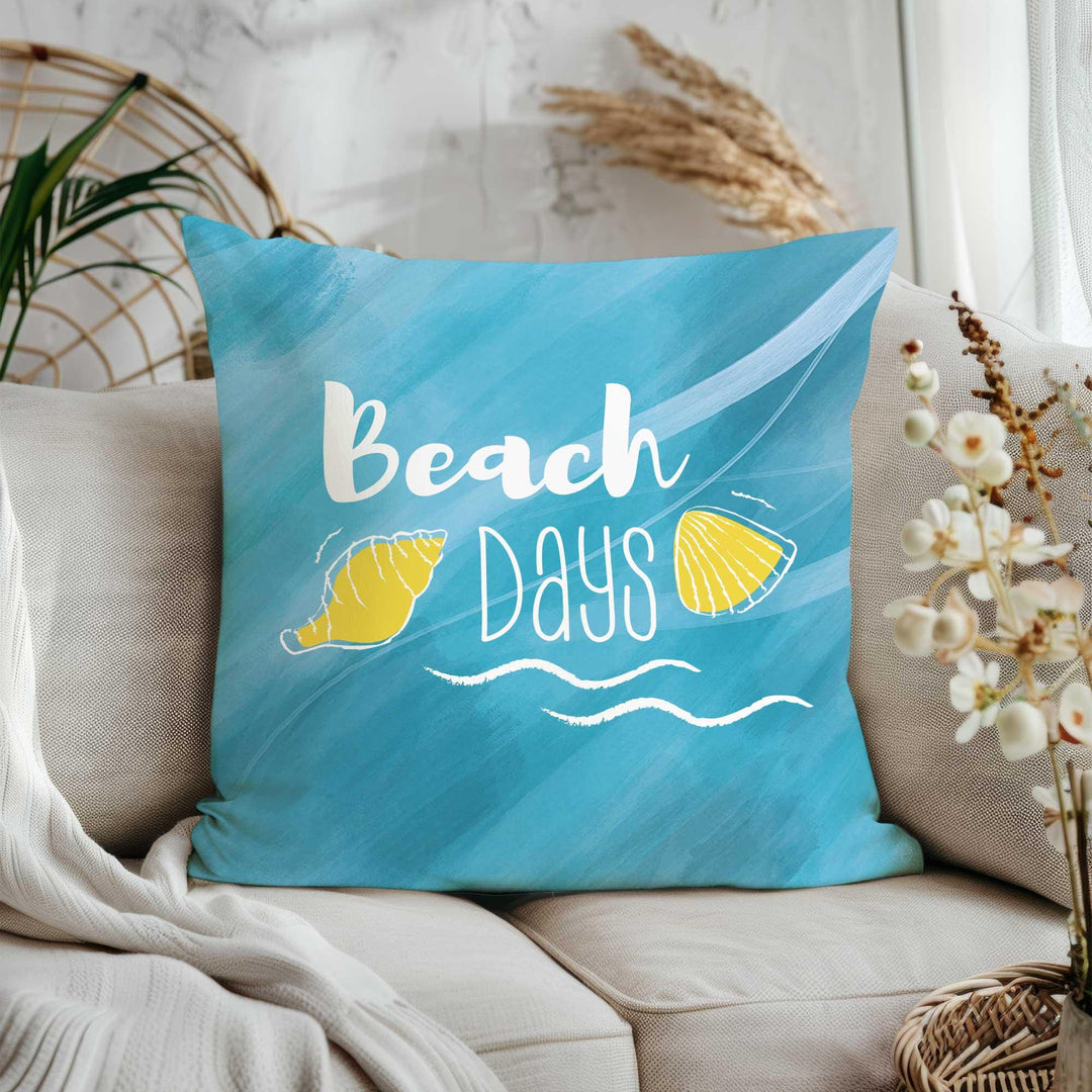 Summer Vibes Cushion Case|Tropical Pillow Case|Beach Please Cushion Cover|Coastal Home Decor|Starfish Pillow Cover|Beach Days Sofa Pillowtop