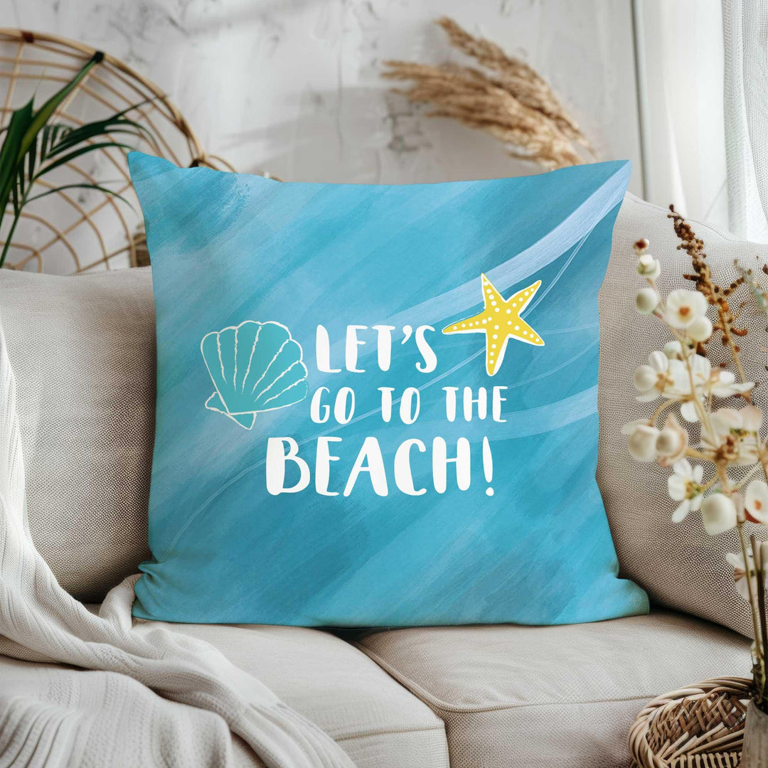Summer Vibes Cushion Case|Tropical Pillow Case|Beach Please Cushion Cover|Coastal Home Decor|Starfish Pillow Cover|Beach Days Sofa Pillowtop
