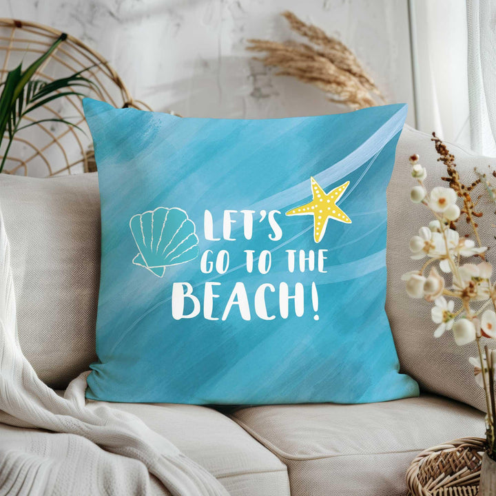 Summer Vibes Cushion Case|Tropical Pillow Case|Beach Please Cushion Cover|Coastal Home Decor|Starfish Pillow Cover|Beach Days Sofa Pillowtop