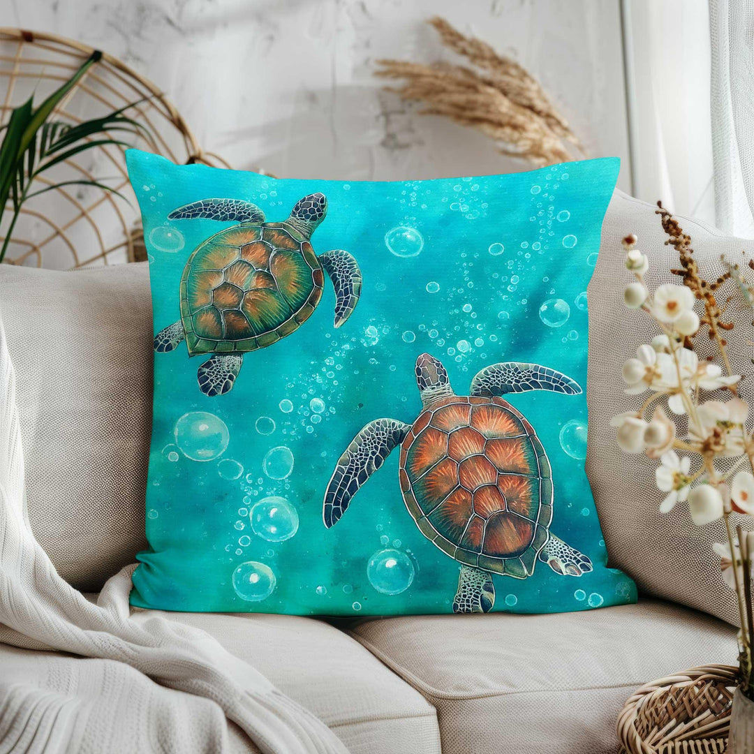 Nautical Pillow Case|Seahorse Home Decor|Crab Cushion Cover|Summer Trend Pillow Cover|Fish Cushion Case|Sea Turtle Pillow Case